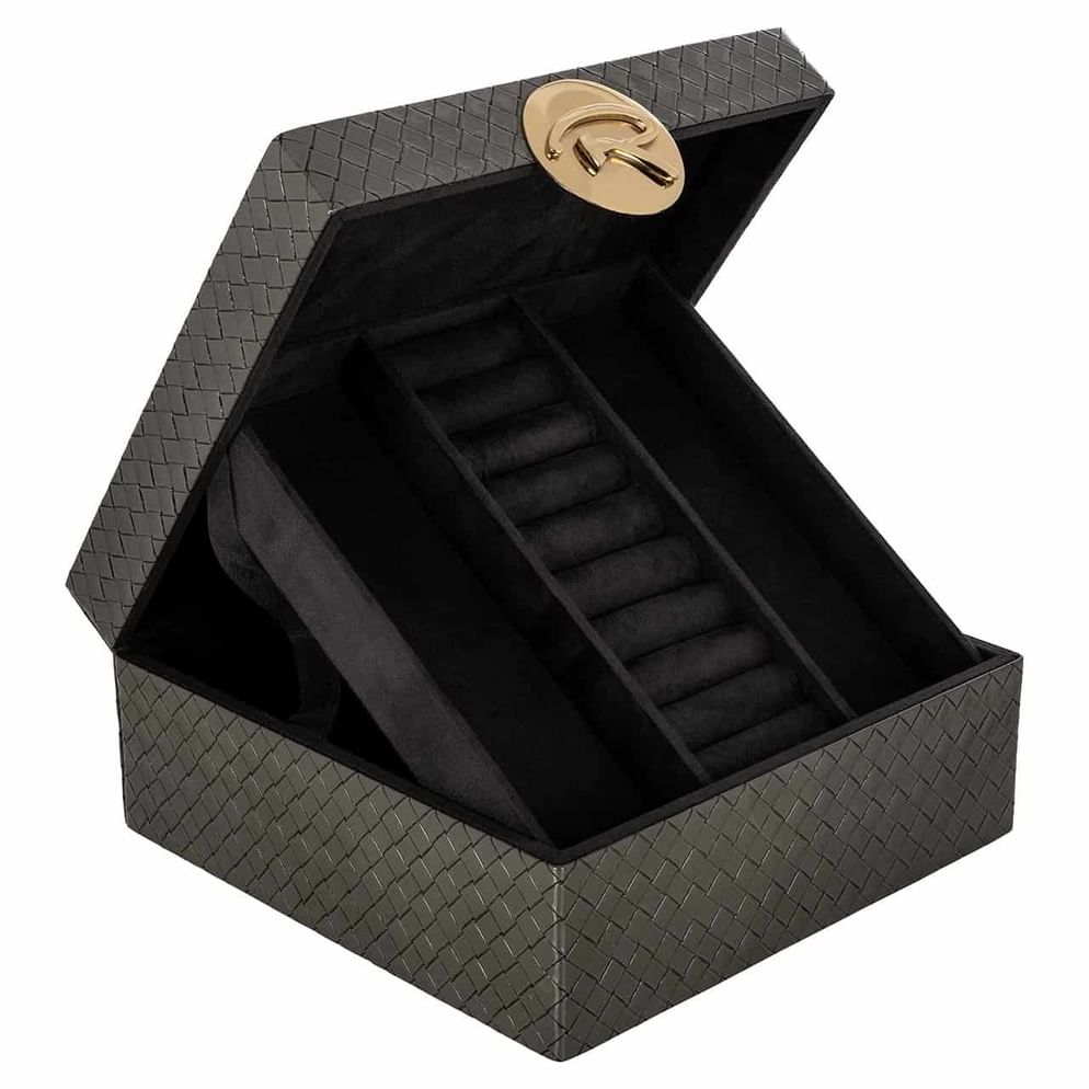 Juwelenbox Rosaly groot antracite (Antraciet)