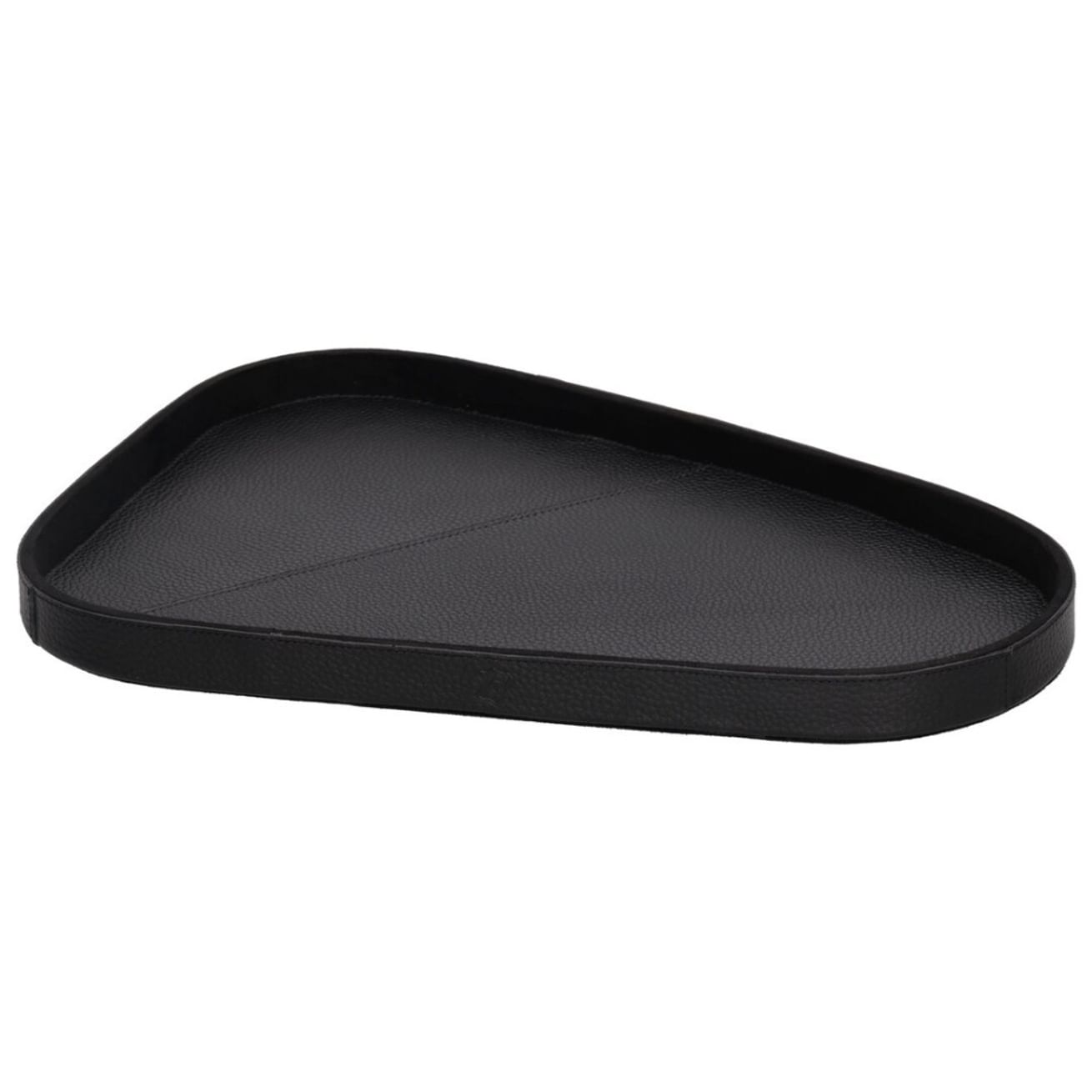 Tray Lotte Zwarte 001 effen leer M - Organisch 39x27cm