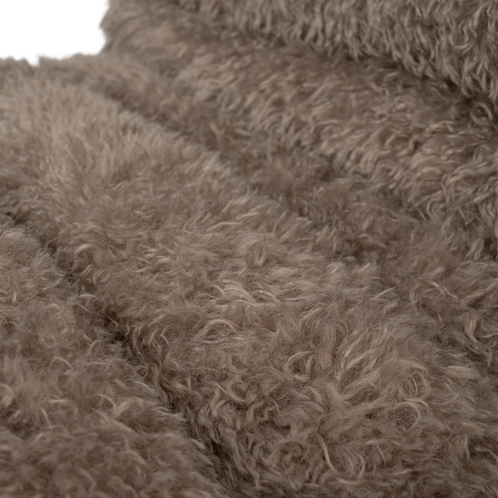 Lounge chair Poodle fabric rubber wood legs