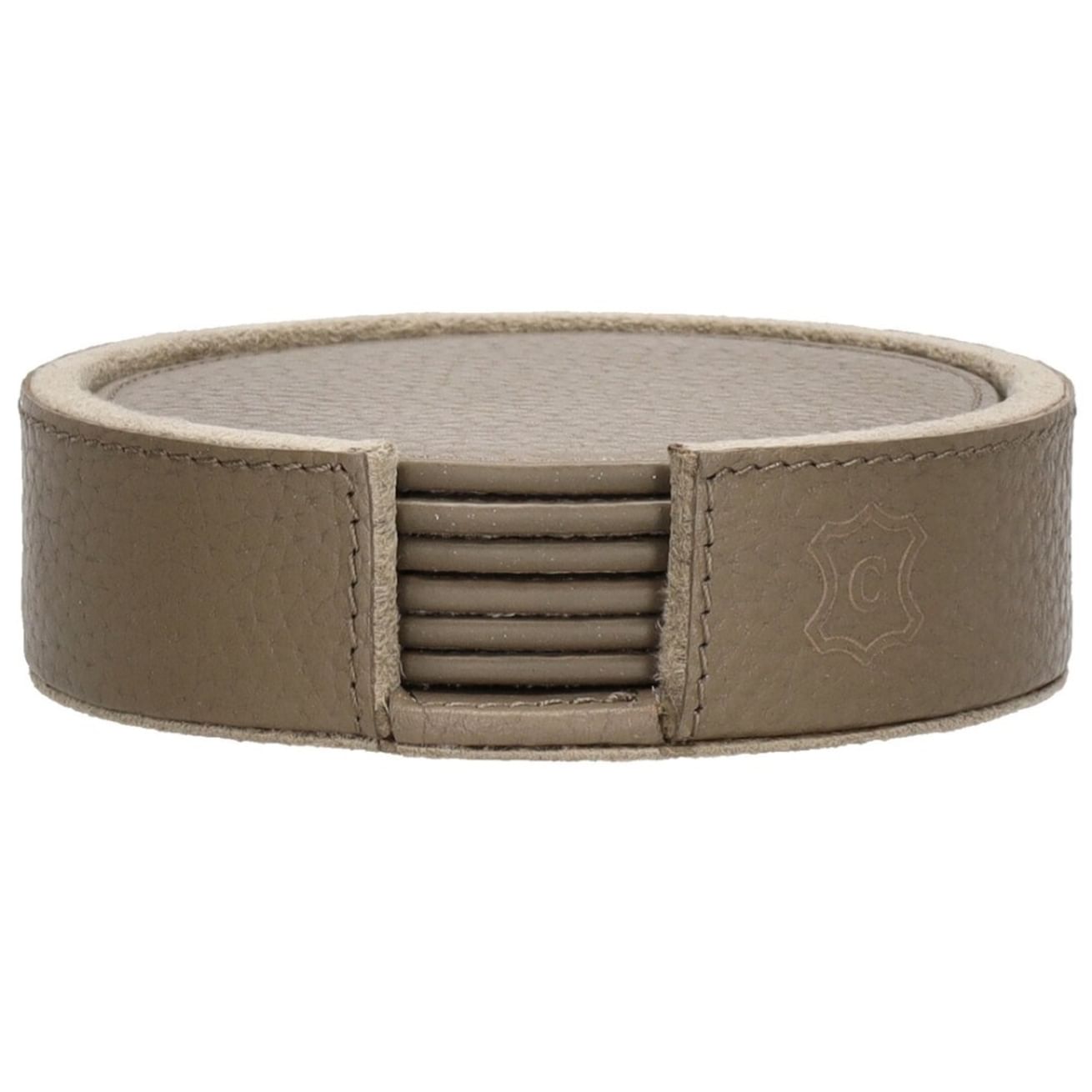 Lauren XS - Taupe onderzetters rond