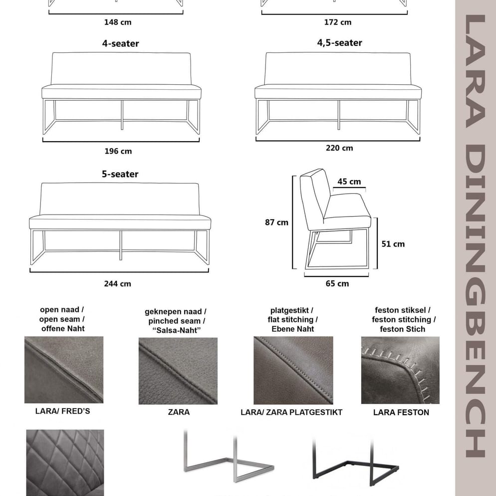 Zara/Lara Esszimmerbank gerade