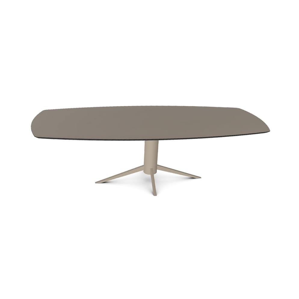 Luna deens ovale eettafel HPL met facet rand