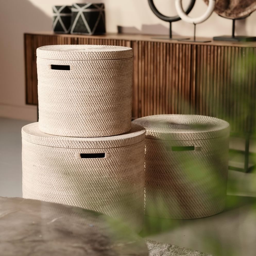 Bayan toy basket white besar