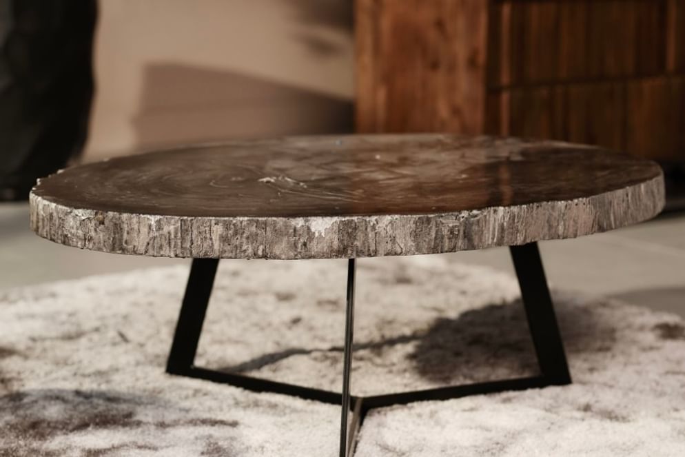 Cigaru coffeetable petrified wood 60-80 cm
