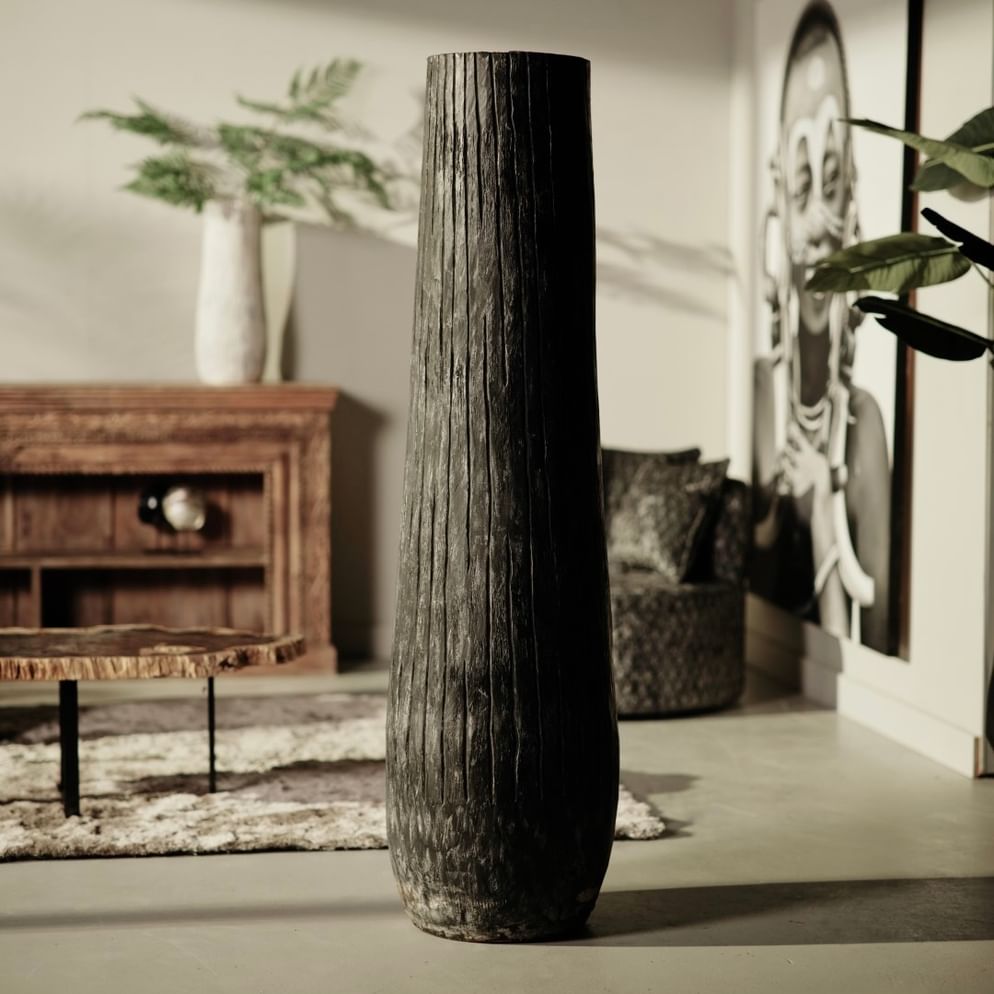 Bakong palm pot black