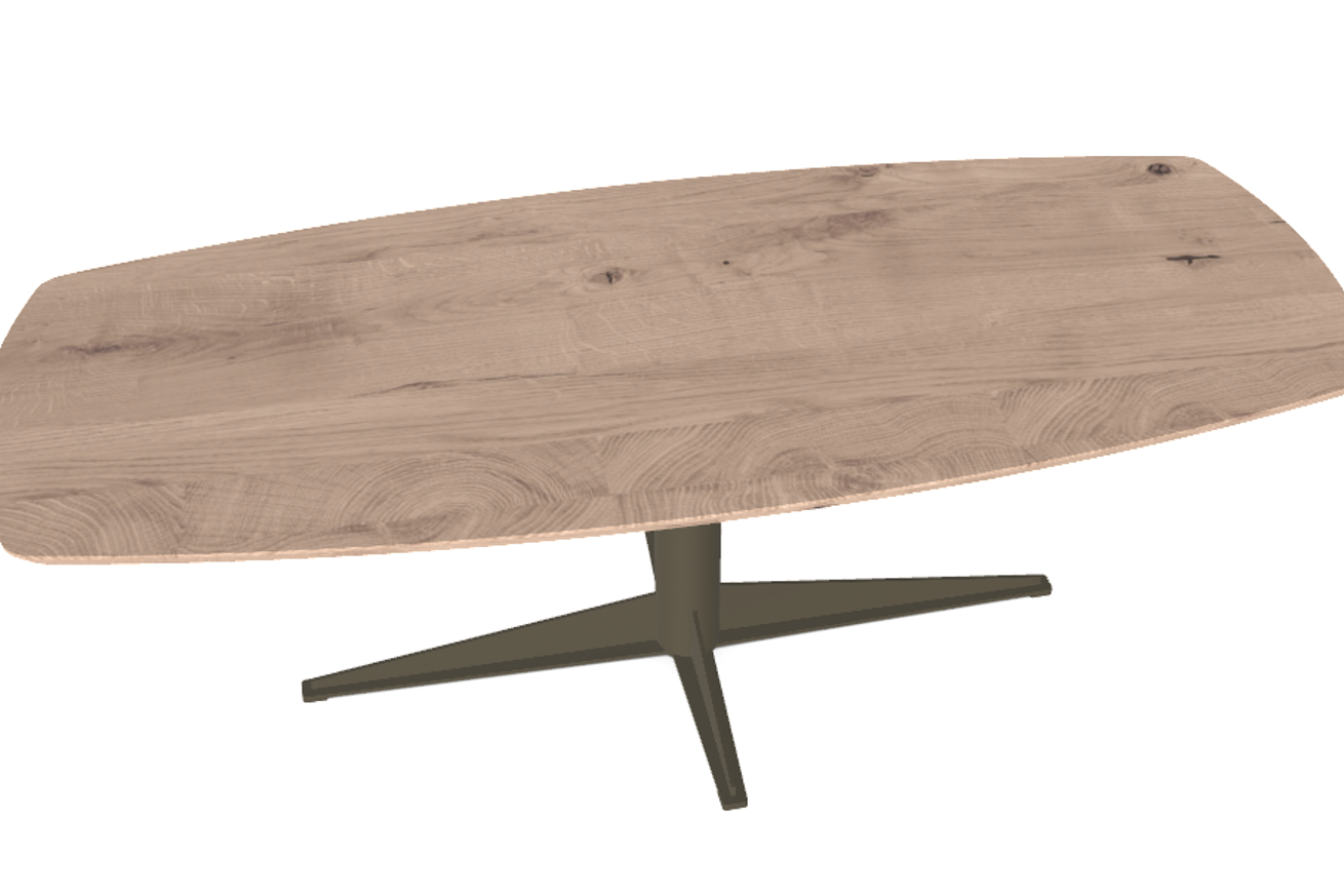 Sara  Eettafel Deens ovaal met facetrand 4 cm