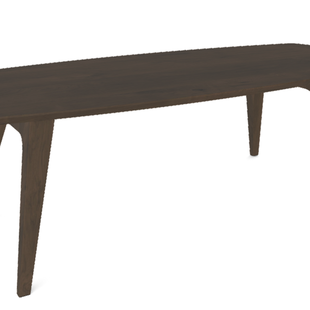 Sara  Eettafel Deens ovaal met facetrand 4 cm