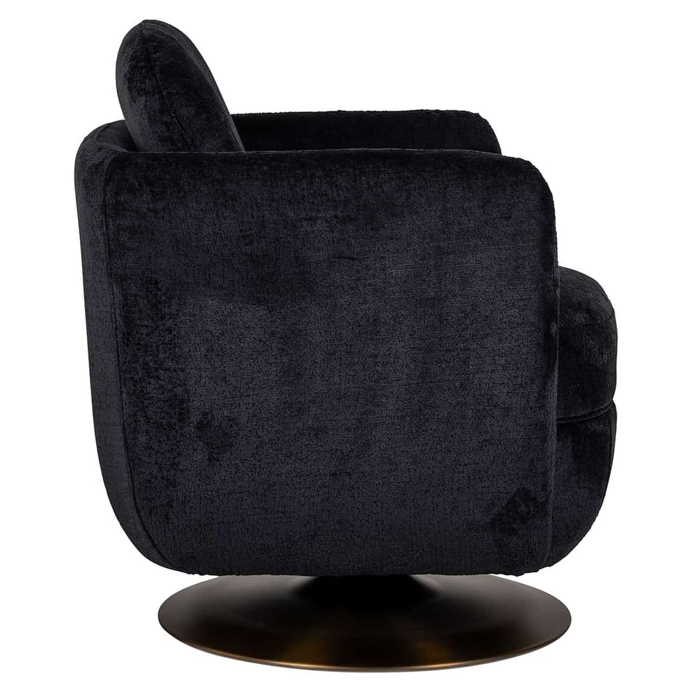 Drehsessel Turner Black Chenille (Bergen 809 Black Chenille)