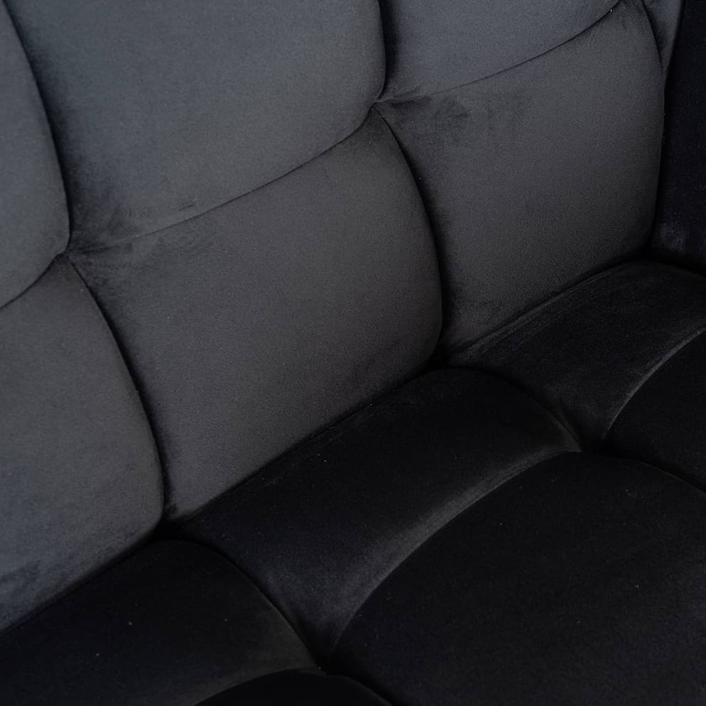 Sessel Huxley in Anthrazit Velvet / Gebürstetes Gold (Quartz Anthrazit 801)