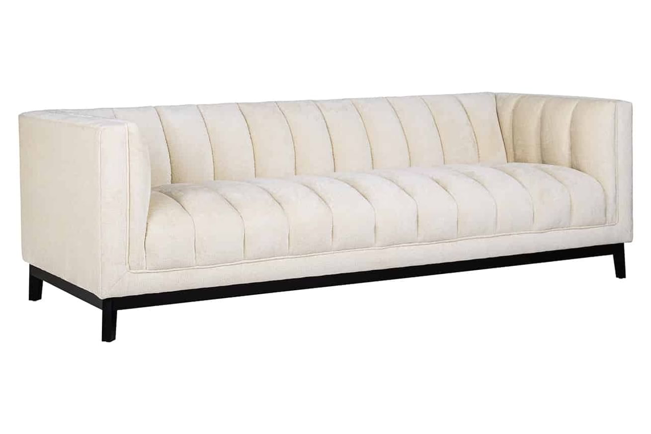 Bank Beaudy white chenille fire retardant (FR-Bergen 900 white chenille)