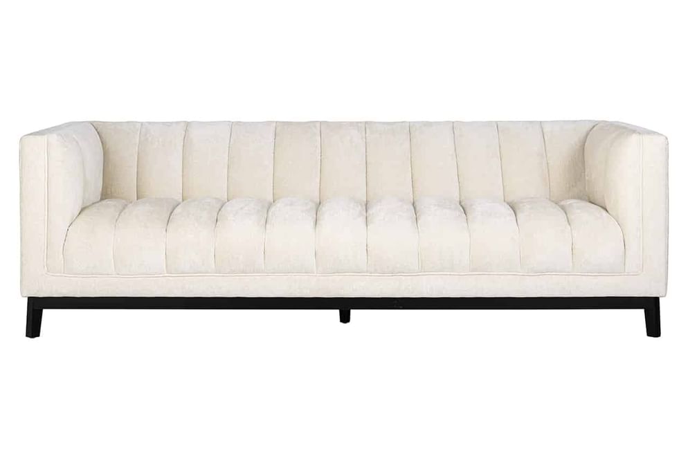 Bank Beaudy white chenille fire retardant (FR-Bergen 900 white chenille)