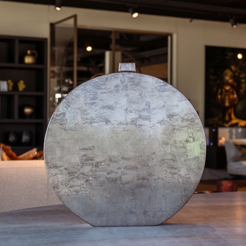 Vase Disc Warmgrau 48 cm