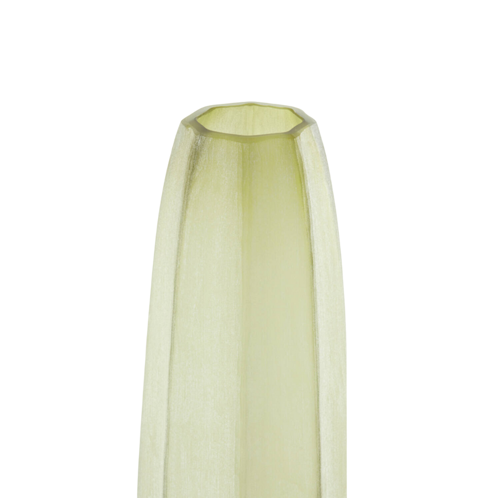 Vaas Ø17x60 cm BRADLEY glas olijf groen