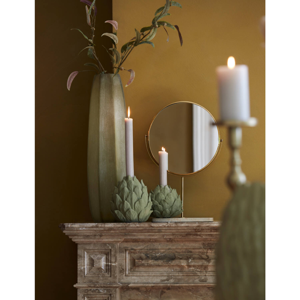 Vaas Ø17x60 cm BRADLEY glas olijf groen