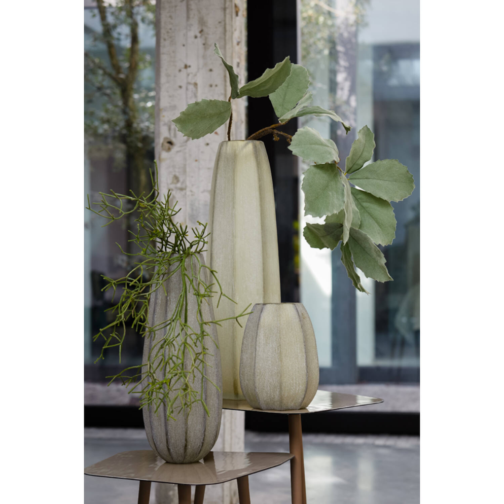 Vaas Ø17x60 cm BRADLEY glas olijf groen