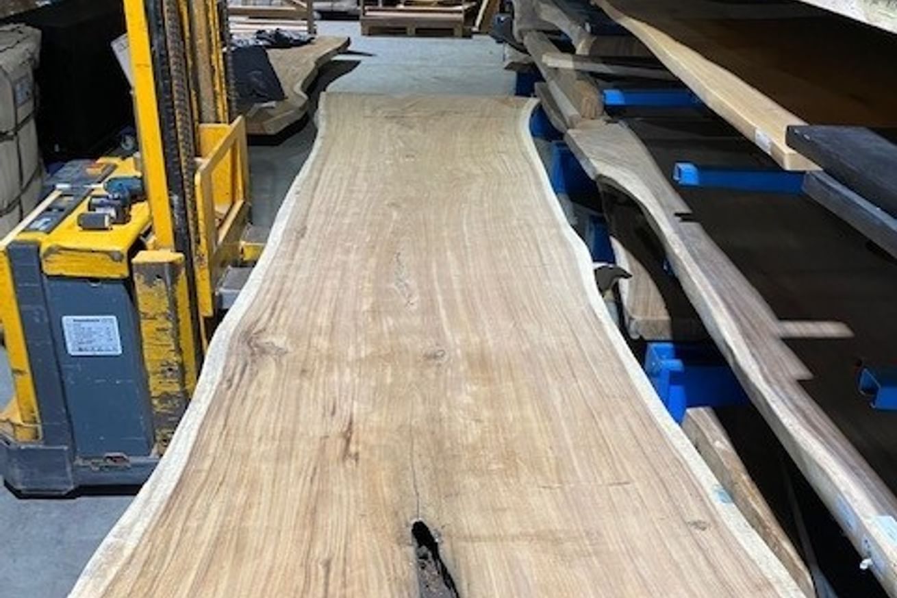 Suar Baumstammtisch 400x116/120x10 cm