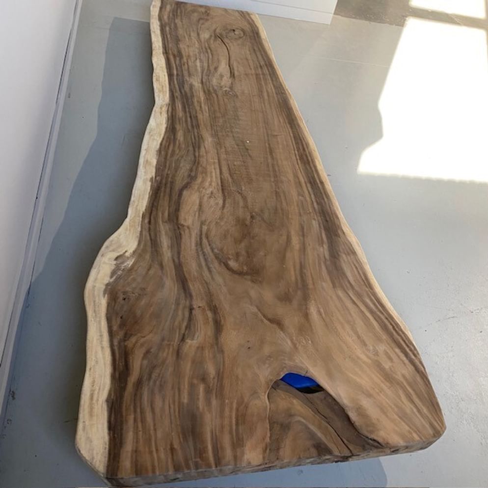 Suar Baumstammtisch 382x90/129x7,5 cm