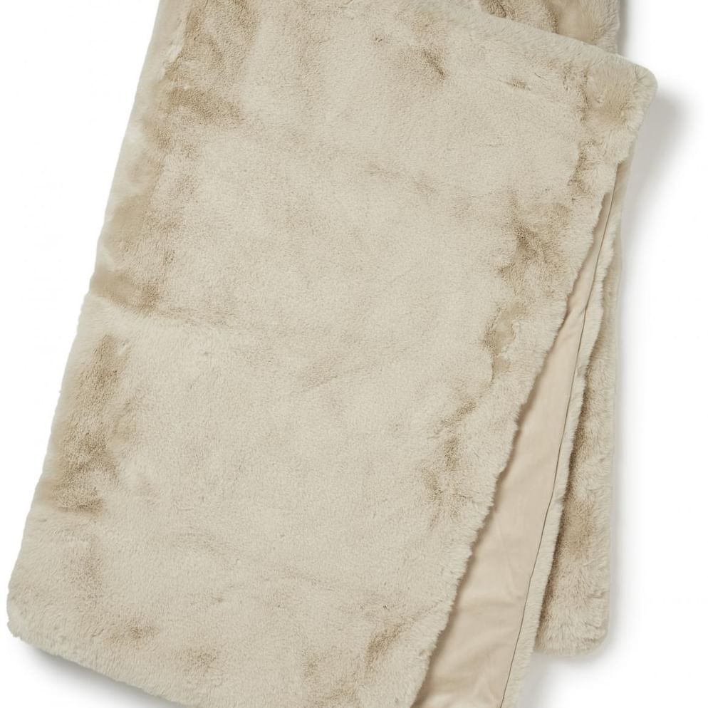 Fluffy blanket beige 120x180cm