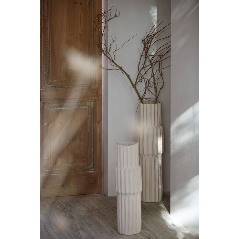 vaas creme keramiek longa 72,5 x20,5cm