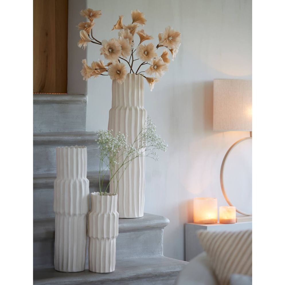 vaas creme keramiek longa 72,5 x20,5cm